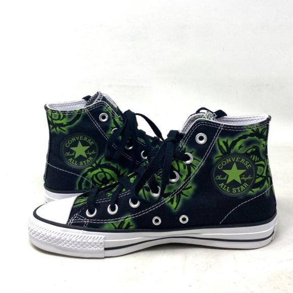 Converse CONS Pro High Canvas Black Green Shoes Women's Skate Sneakers A04140C - Picture 4 of 9